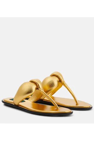 Puccini Sandali infradito in pelle metallizzata