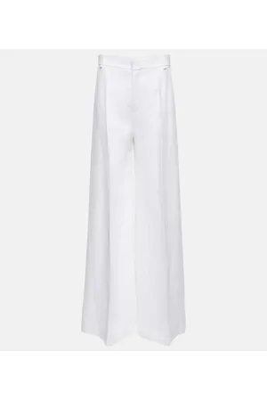 Chloé Chloé Pantaloni in lino e cotone a vita alta