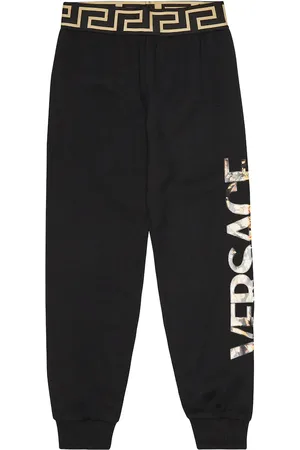 VERSACE Pantaloni sportivi in cotone con logo