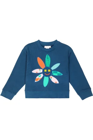 Stella McCartney Felpa in jersey di cotone con ricamo