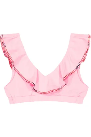 Marysia Top bikini Piana con volant