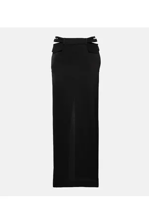 DION LEE Gonna lunga Pocket Column in raso