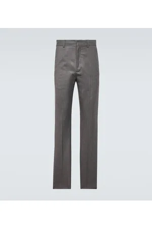Acne Studios Pantaloni regular in misto lana a vita media
