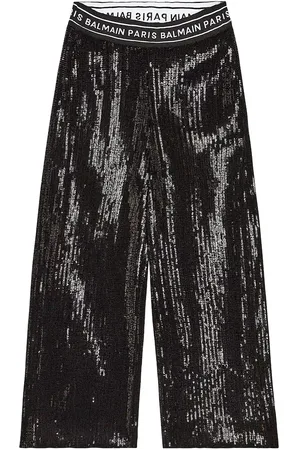 Balmain Pantaloni a gamba larga con paillette