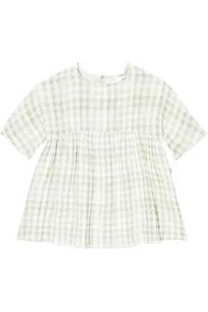 Il gufo Baby - Abito in cotone a quadri
