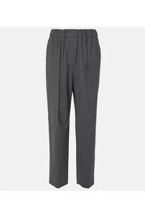 Brunello Cucinelli Pantaloni regular in misto lana