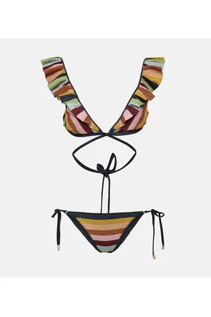 ZIMMERMANN Bikini Alight in maglia a righe
