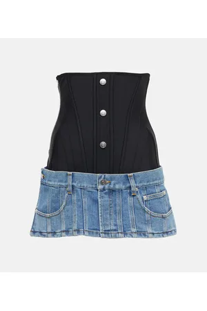 MUGLER Minigonna Corset in denim