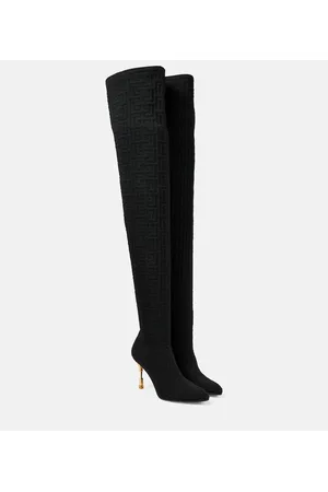 Balmain Stivali cuissardes Moneta in mesh