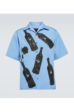 Prada Camicia bowling in cotone con stampa