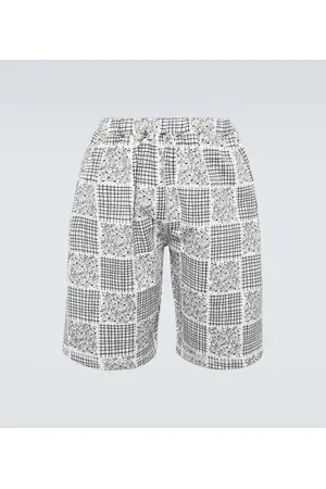 Kenzo Shorts in cotone con stampa patchwork
