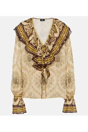 Etro Blusa in misto seta con stampa
