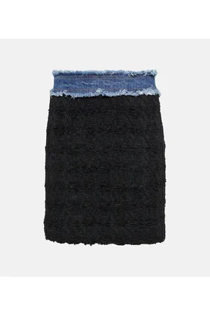 Dolce & Gabbana Minigonna in bouclé con denim