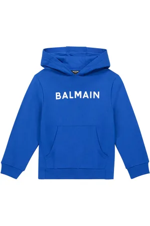 Balmain Felpa in jersey di cotone con cappuccio