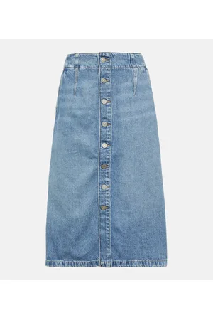 Ralph Lauren Gonna midi svasata in denim