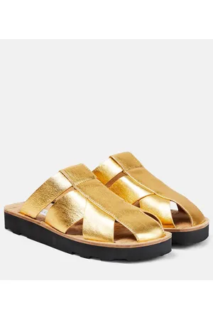 GABRIELA HEARST Mules in pelle metallizzata