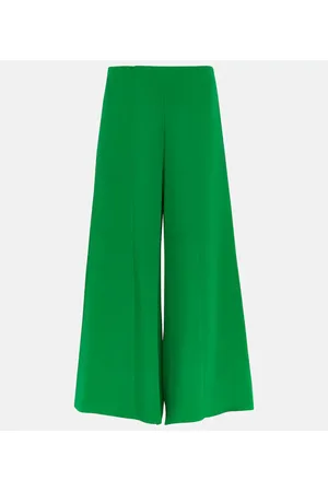 VALENTINO Pantaloni culottes in seta a vita media