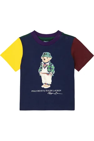 Ralph Lauren Baby - T-shirt Polo Bear in jersey di cotone