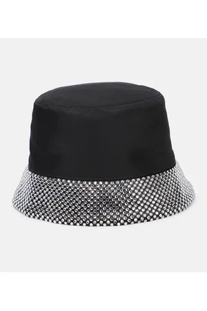 Prada Cappello da pescatore in nylon con cristalli