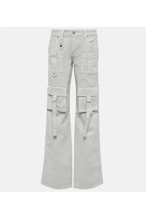 BLUMARINE Pantaloni cargo di jeans a vita bassa