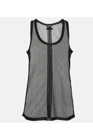 Tom Ford Tank top semitrasparente in jersey