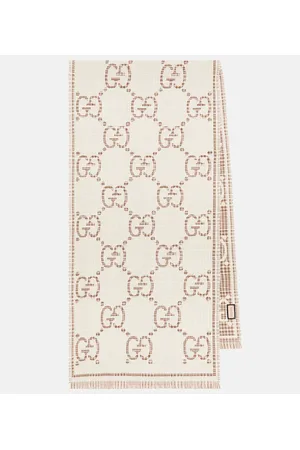 Gucci Sciarpa in jacquard di misto lana GG