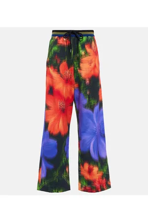 DRIES VAN NOTEN Pantaloni sportivi in cotone con stampa