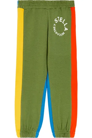 Stella McCartney Pantaloni in misto cotone con logo