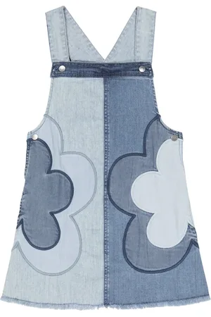 Stella McCartney Abito di jeans patchwork con stampa