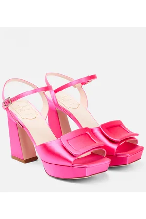 Roger Vivier Sandali in raso con plateau