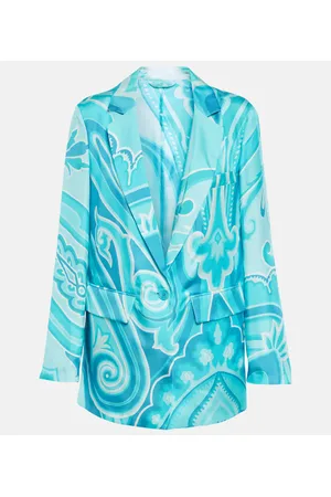 Etro Blazer in twill di seta con stampa