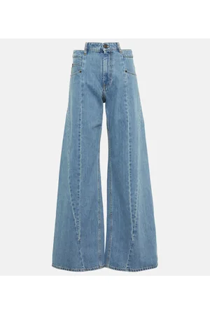 Maison Margiela Jeans a gamba larga e vita alta