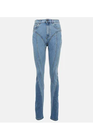 MUGLER Jeans skinny a vita alta