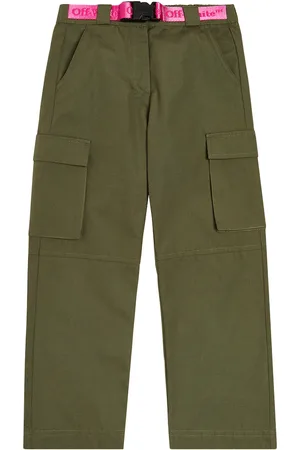 OFF-WHITE Pantaloni cargo in cotone con logo
