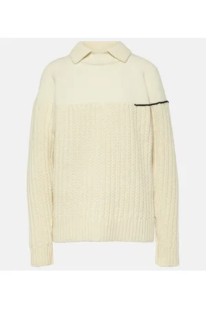 Victoria Beckham Pullover in lana con doppio colletto