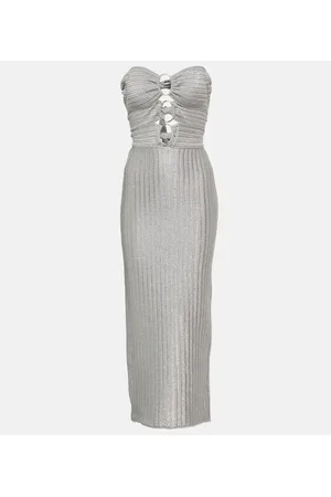 Tom Ford Abito lungo metallizzato con cut-out