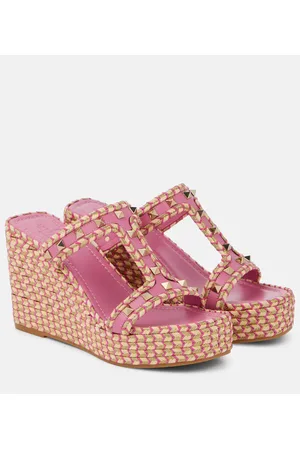 VALENTINO GARAVANI Sandali Rockstud in pelle con zeppa