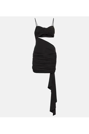 OFF-WHITE Miniabito in crêpe con cut-out
