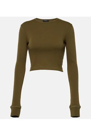 WARDROBE.NYC X Hailey Bieber - Top cropped in jersey