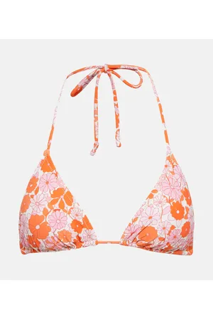 Reina Olga Top bikini Scrunchie con stampa