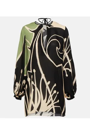 JOHANNA ORTIZ Blusa in georgette di seta con stampa
