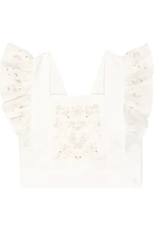 Chloé Chloé Kids Top in cotone con ricamo