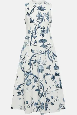 Erdem Abito midi in popeline di cotone