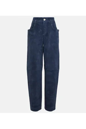 Stouls Pantaloni a gamba larga Cassidy in pelle