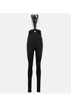 The Attico Pantaloni slim Ruby a vita alta