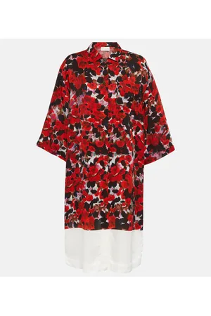 DRIES VAN NOTEN Abito chemisier con stampa