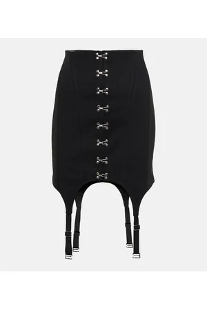 DION LEE Minigonna in cotone a vita alta