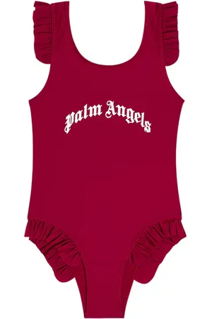 Palm Angels Costume intero con ruches e logo