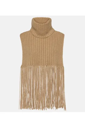 Lisa Yang Sciarpa Kayla in cashmere con frange