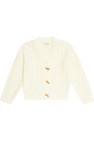 Louise Misha Cardigan Kamel in cotone a trecce